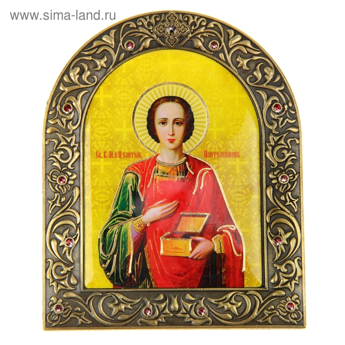 Икона "Целитель Пантелеимон" на подставке 
Икона "Целитель Пантелеимон" на подставке