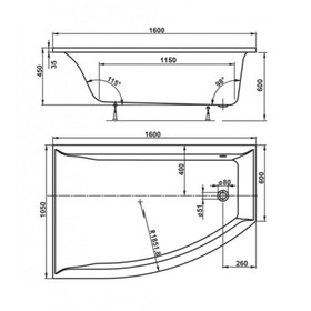 Ванна акриловая VAGNERPLAST VERONELA OFFSET VРBA160VEA3РX-04, 160х105см, без каркаса, правая 93519
Ванна акриловая VAGNERPLAST VERONELA OFFSET VРBA160VEA3РX-04, 160х105см, без каркаса, правая 93519