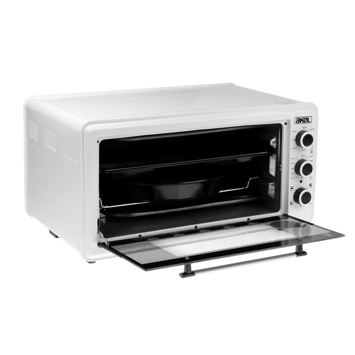фото Мини-печь akel af-940, 1300 вт, 48 л, 80-320°с, таймер, гриль, белая