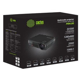 Проектор Cactus CS-PRM.06WT.WVGA, 2000лм, 1280x800, 1000:1, ресурс лампы:30000ч, USB, HDMI
Проектор Cactus CS-PRM.06WT.WVGA, 2000лм, 1280x800, 1000:1, ресурс лампы:30000ч, USB, HDMI