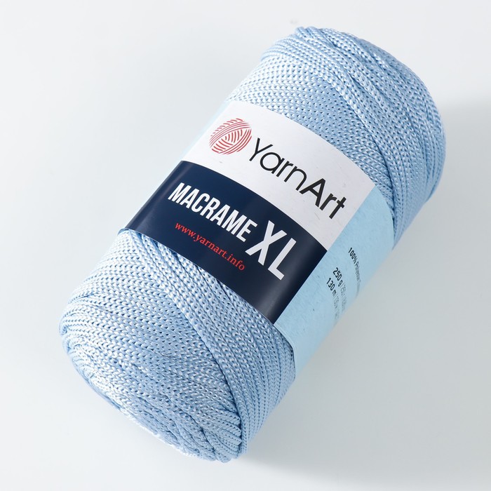 Пряжа "Macrame XL" 100% полиэстер 130м/250г (133 голубой) 
Пряжа "Macrame XL" 100% полиэстер 130м/250г (133 голубой)