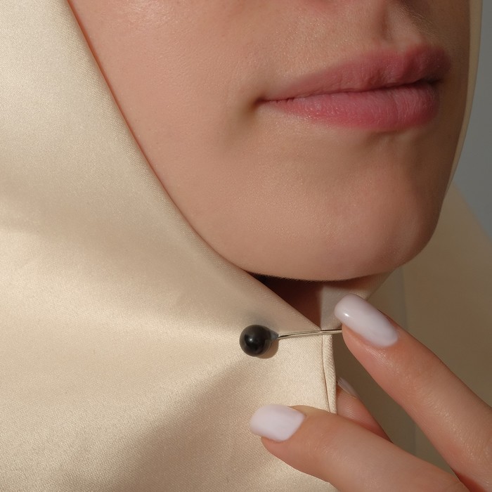 фото Зажим для платка "дуо", цвет микс в серебре (неделимая фас 12шт, цена за шт) queen fair