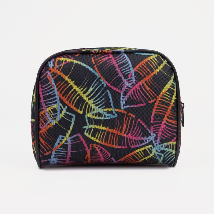 фото Косметичка на молнии, наружный карман, цвет чёрный бако текстиль