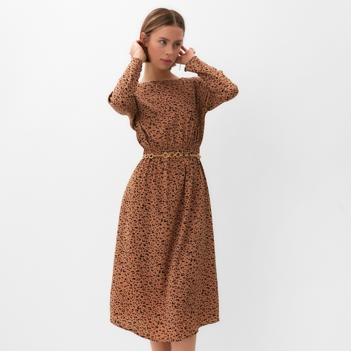 фото Платье женское minaku: silk pleasure цвет шоколадный, р-р 42