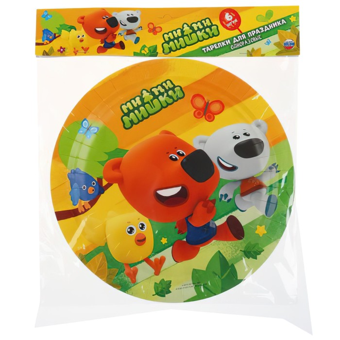 фото Тарелка бумажная «ми-ми-мишки», 6 штук, 23 см