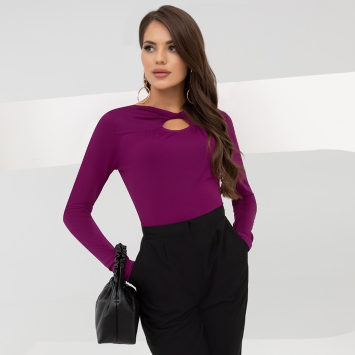 фото Водолазка женская charutti «чарующий взгляд. ежевика», размер 46 charuttimoda