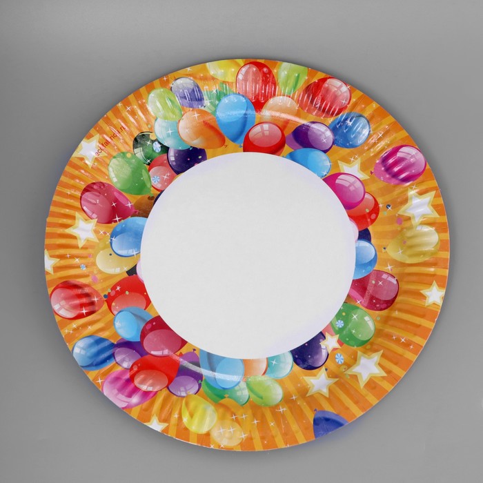 фото Тарелка бумажная "шары" с ламинацией, 23 см take it easy