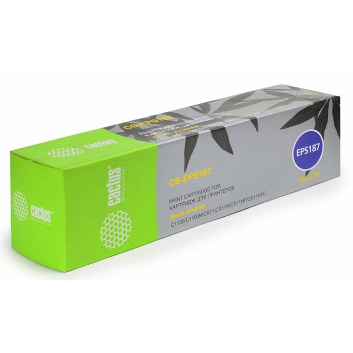 Тонер Картридж Cactus CS-EPS187 желтый для Epson AcuLaser C1100/C1100N/CX11/CX11N/CX11NF/CX11NFC (40
Тонер Картридж Cactus CS-EPS187 желтый для Epson AcuLaser C1100/C1100N/CX11/CX11N/CX11NF/CX11NFC (40