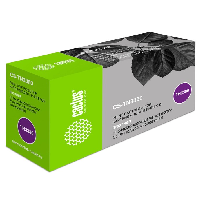 Картридж Cactus CS-TN3380 TN-3380,(HL-5440D/5450DN/5470DW/MFC-8520/8950),для Brother, чёрный 93724
Картридж Cactus CS-TN3380 TN-3380,(HL-5440D/5450DN/5470DW/MFC-8520/8950),для Brother, чёрный 93724