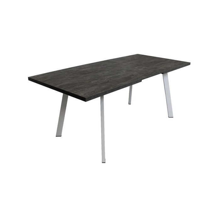 фото Стол раскладной лондон, 1400(1800)х850х750, лдсп железный камень/черный металл