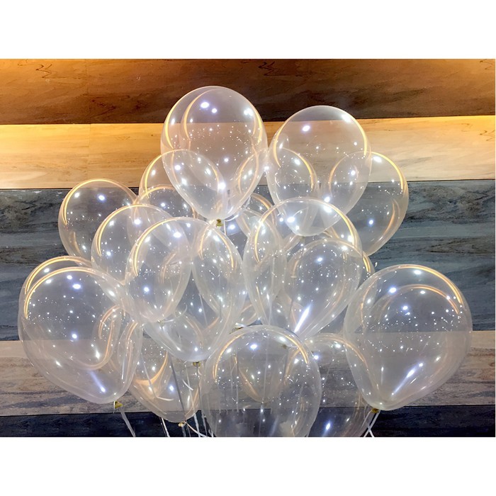 фото Шар латексный 18", прозрачный, кристалл, набор 25 шт. шаринг