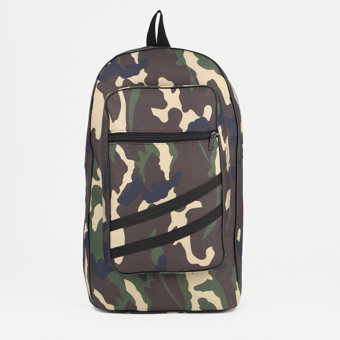 фото Рюкзак туристический на молнии, 70 л, цвет камуфляж