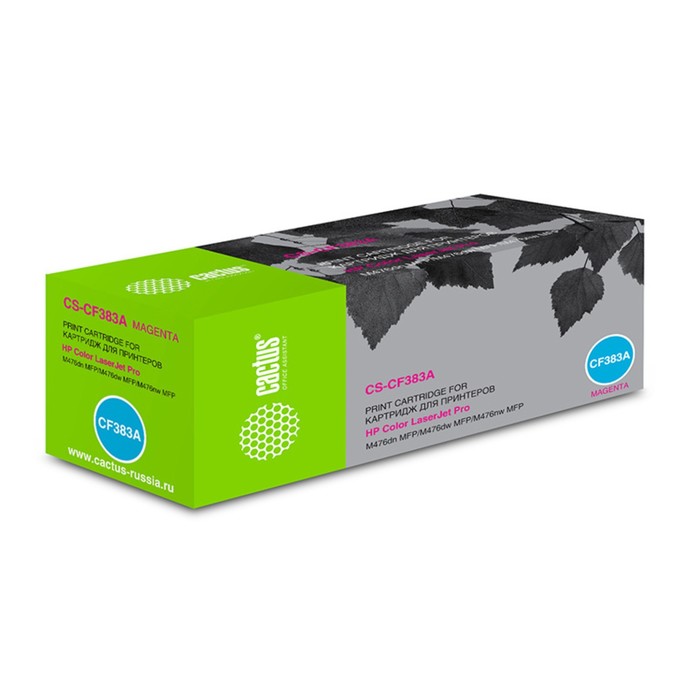 Картридж Cactus CS-CF383A CF383A, для HP LJ Pro M476dn/M476nw/M476dw, 2700 страниц, цвет пурпурный
Картридж Cactus CS-CF383A CF383A, для HP LJ Pro M476dn/M476nw/M476dw, 2700 страниц, цвет пурпурный