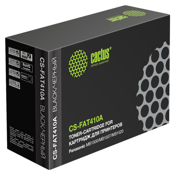 Картридж Cactus CS-FAT410A KX-FAT410A7, для Panasonic MB1500/MB1507/MB1520, 2500 страниц, цвет чёрный
Картридж Cactus CS-FAT410A KX-FAT410A7, для Panasonic MB1500/MB1507/MB1520, 2500 страниц, цвет чёрный