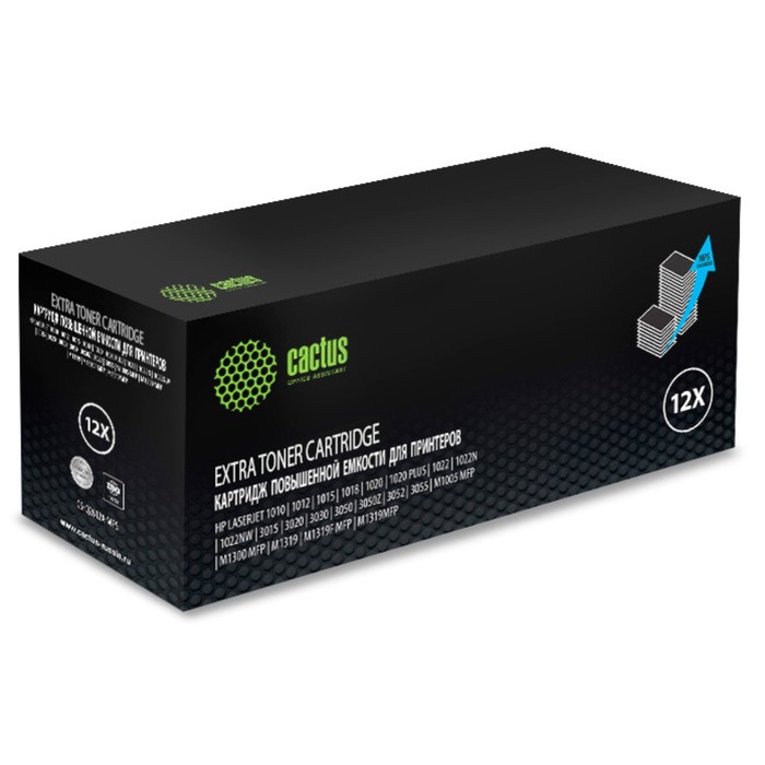 Картридж Cactus CS-Q2612X-MPS Q2612X, для HP LJ 1010/1012/1015/1018/1020, 3000 страниц, цвет чёрный
Картридж Cactus CS-Q2612X-MPS Q2612X, для HP LJ 1010/1012/1015/1018/1020, 3000 страниц, цвет чёрный