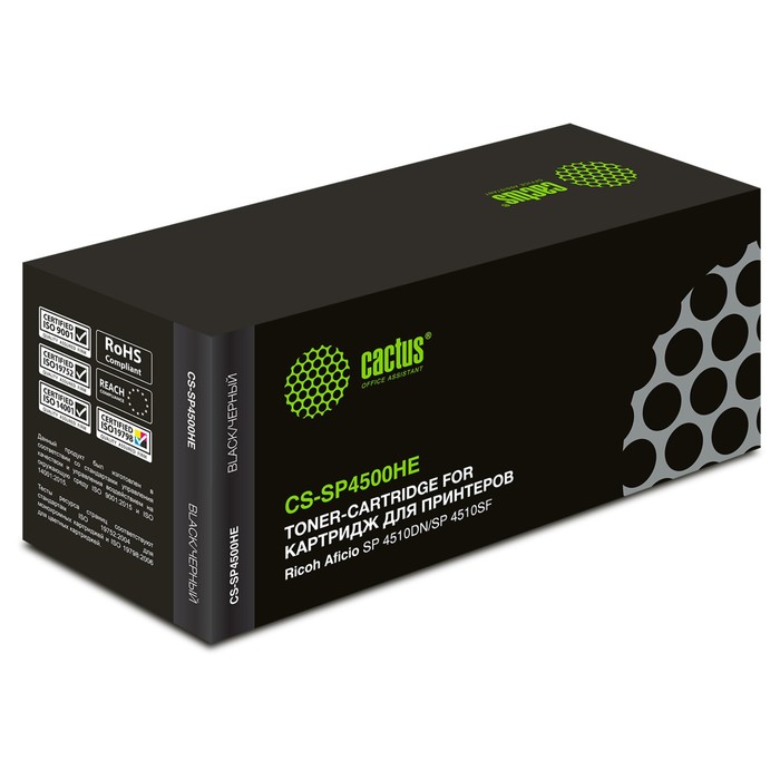 Картридж Cactus CS-SP4500HE 407318, для Ricoh Aficio SP 4510DN/SP 4510SF, 12000 страниц, цвет чёрный
Картридж Cactus CS-SP4500HE 407318, для Ricoh Aficio SP 4510DN/SP 4510SF, 12000 страниц, цвет чёрный
