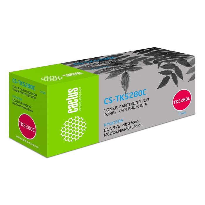 Картридж Cactus CS-TK5280C TK5280C, для Kyocera P6235cdn/M6235cidn, 11000 страниц, цвет голубой
Картридж Cactus CS-TK5280C TK5280C, для Kyocera P6235cdn/M6235cidn, 11000 страниц, цвет голубой