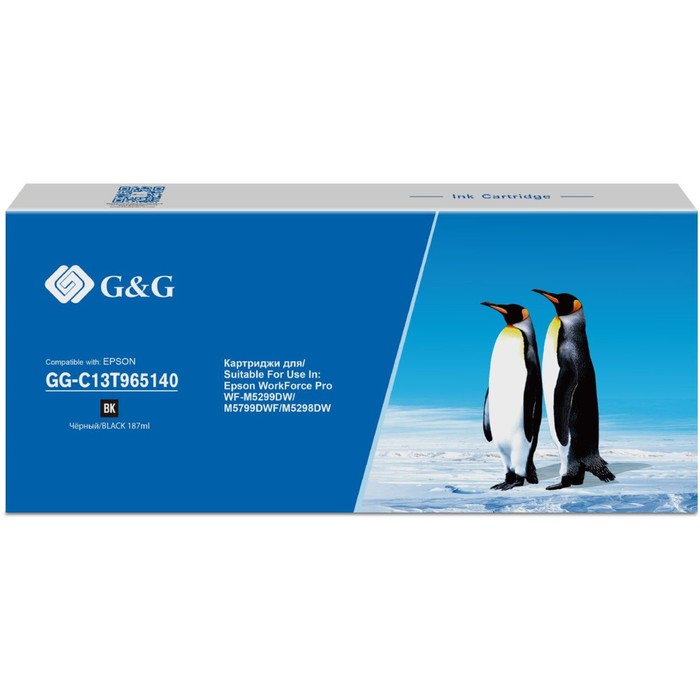 Картридж G&G GG-C13T965140 T9651, для Epson Pro WF-M5299DW/M5799DWF/M5298DW, 187 мл, цвет чёрный
Картридж G&G GG-C13T965140 T9651, для Epson Pro WF-M5299DW/M5799DWF/M5298DW, 187 мл, цвет чёрный