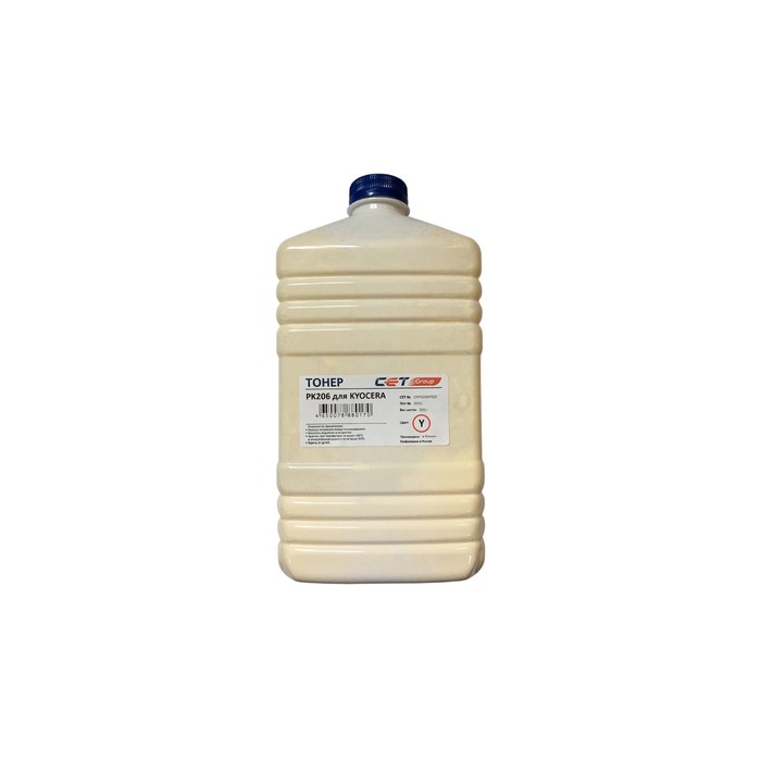 Тонер Cet PK206 OSP0206Y-500, для Kyocera M6030cdn/6035cidn/6530cdn, бутылка 500гр, жёлтый
Тонер Cet PK206 OSP0206Y-500, для Kyocera M6030cdn/6035cidn/6530cdn, бутылка 500гр, жёлтый