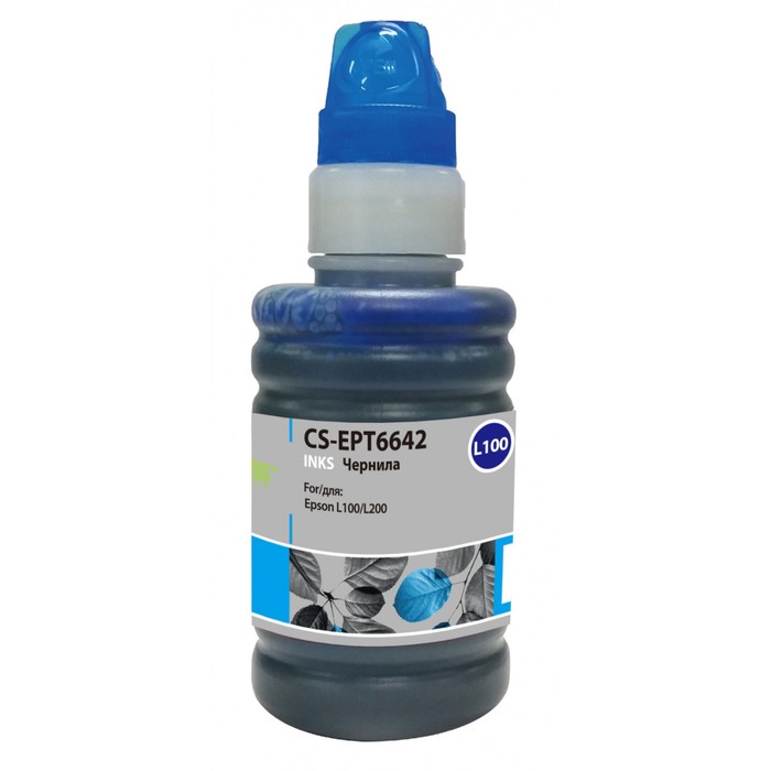 Чернила Cactus CS-EPT6642 T6642, для Epson L100/L110/L120/L132/L200/L210, 100мл, голубые
Чернила Cactus CS-EPT6642 T6642, для Epson L100/L110/L120/L132/L200/L210, 100мл, голубые