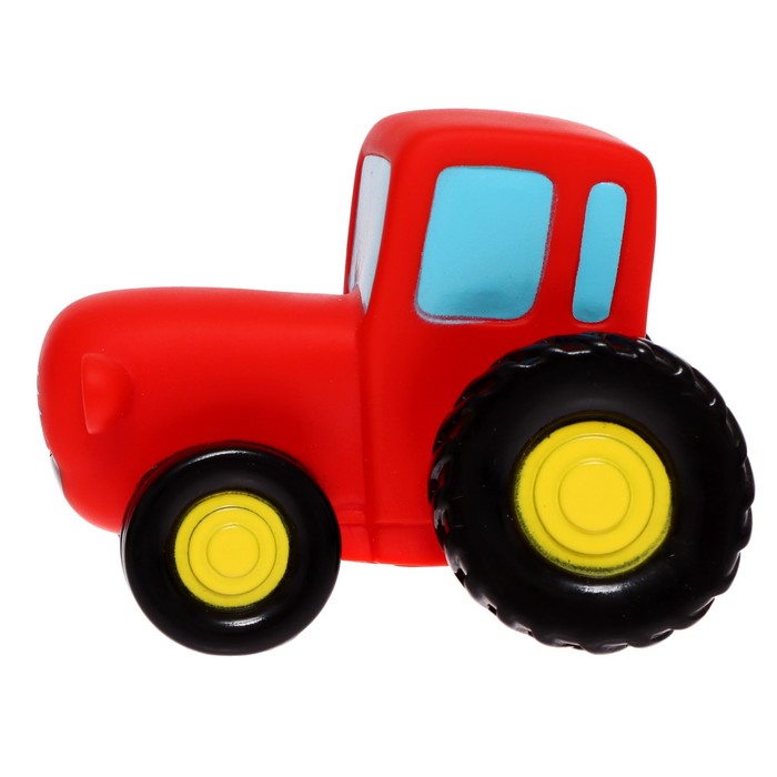 фото Игрушка для ванны «синий трактор», цвет красный, 10 см капитошка