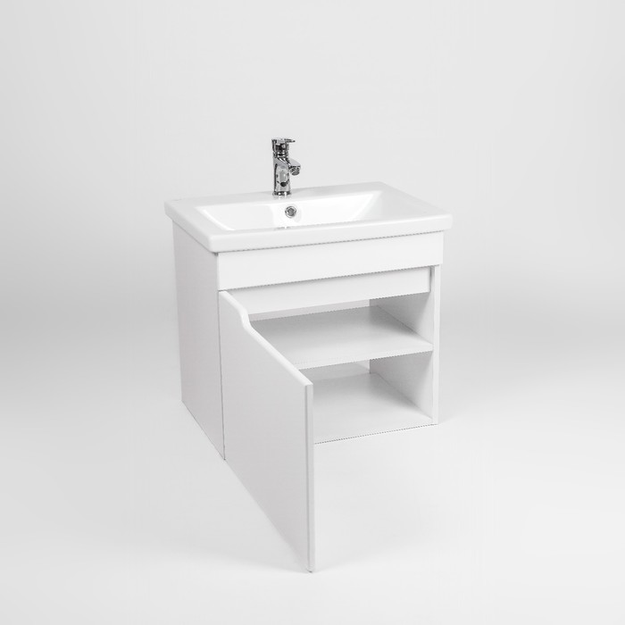 фото Тумба viant «куба» 1 створка, в подвесная 430x560x560 мм, с раковиной como 60