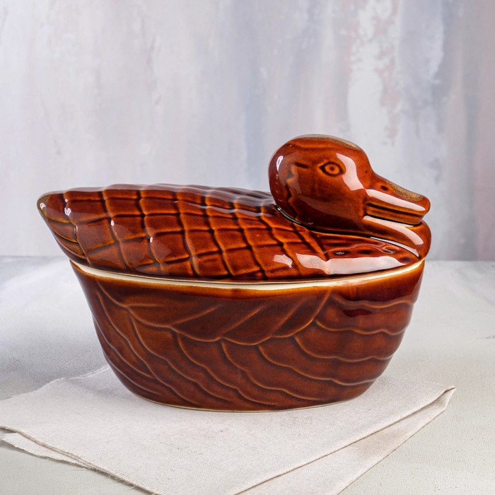 Горшок духовой с крышкой "Утка", керамика, 3 л
Горшок духовой с крышкой "Утка", керамика, 3 л