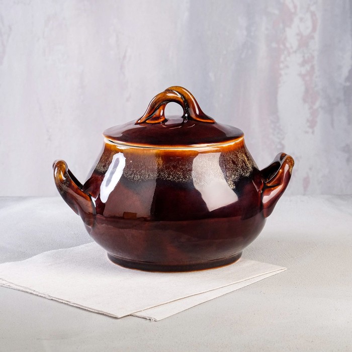 Горшок духовой с крышкой "Гладкий", керамика, 3 л
Горшок духовой с крышкой "Гладкий", керамика, 3 л