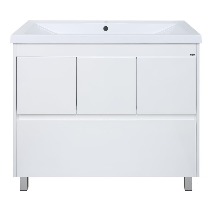 фото Комплект тумба "алиса 100" 1 ящик с раковиной "алиса 100 d a/m" 99,7 х 48 х 70,7 см misty