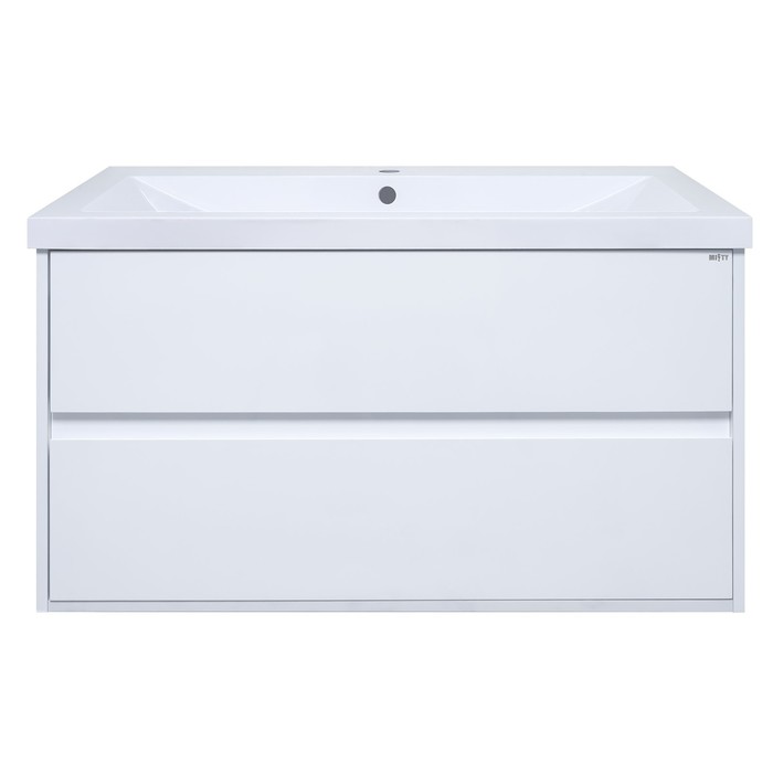 фото Комплект тумба "алиса 90" 2 ящика с раковиной "алиса 90 d a/m" 90,2 х 48 х 50 см misty