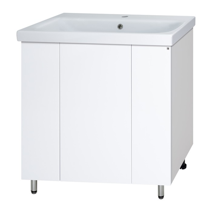 фото Комплект тумба "лира 80" с раковиной cersanit "moduo" 80 белая, 80 х 43,5 х 72 см misty