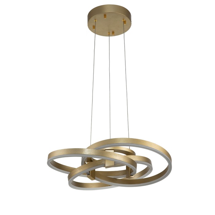 фото Светильник подвесной indigo, 14002/3p gold. 3х60вт, led, 4200лм, 3000-6000к, пульт ик, 580х580х165/1365 мм, цвет белый матовый