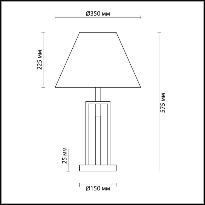 фото Настольная лампа fletcher 1x60w e27 57,5x35 см lumion
