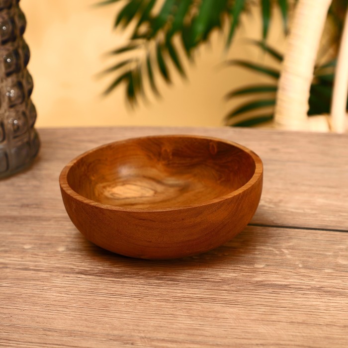 фото Миска 16х16х6 см, тиковое дерево
