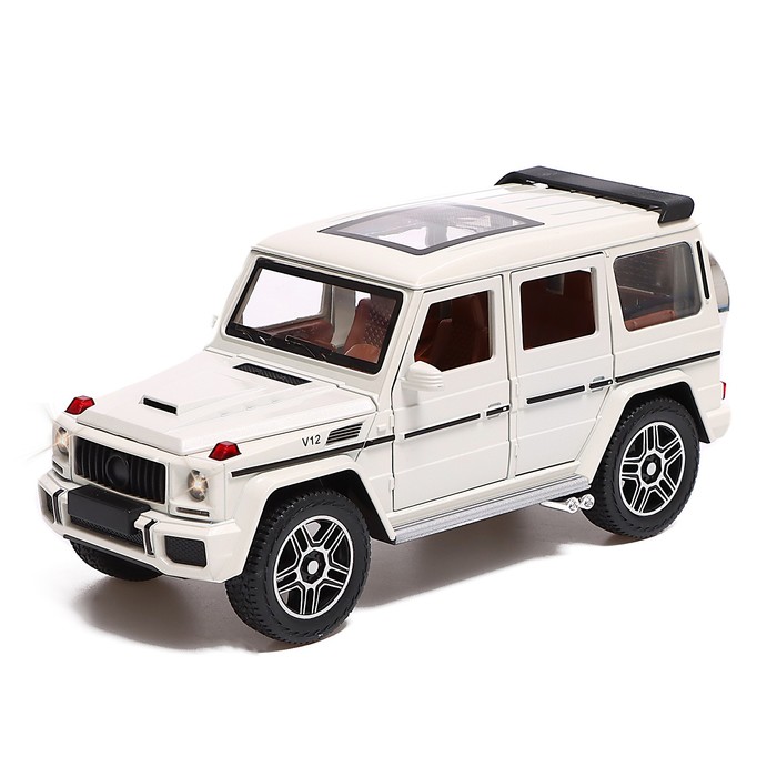 Машина металлическая Mercedes G63, масштаб 1:24, открываются двери, капот, багажник, цвет белый
Машина металлическая Mercedes G63, масштаб 1:24, открываются двери, капот, багажник, цвет белый