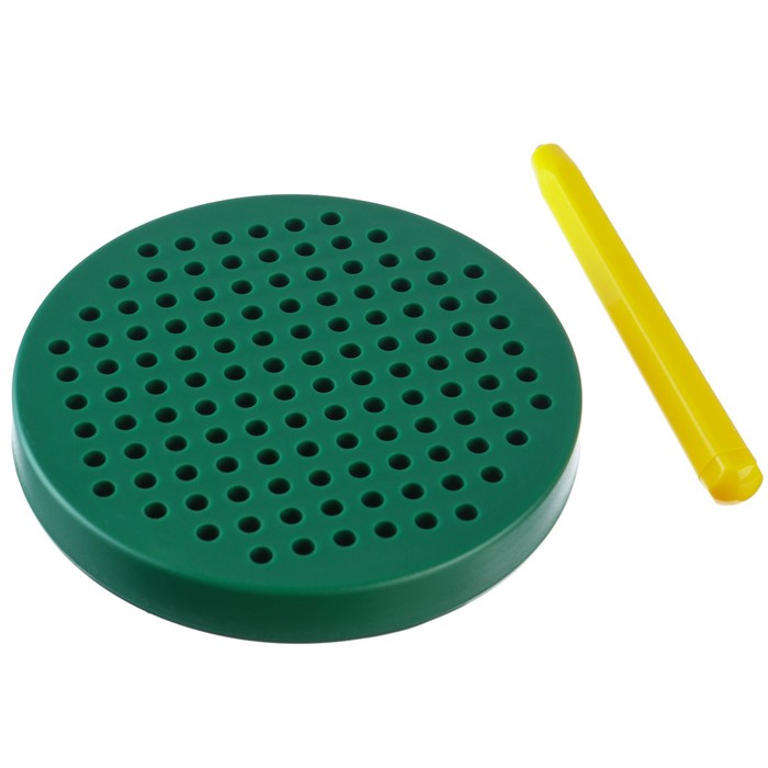 фото Планшет обучающий «магнитное рисование: ми-ми-мишки,», 120 отверстий, цвет зелёный