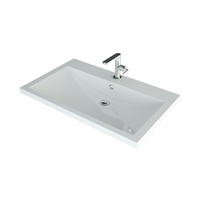 фото Раковина andrea 75, встраиваемая, белая