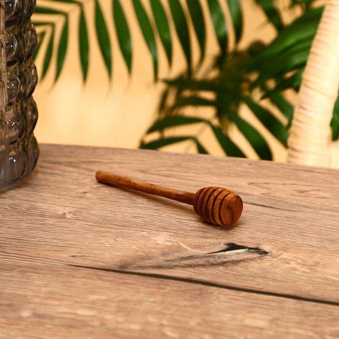 фото Ложка для мёда 12 см, тиковое дерево