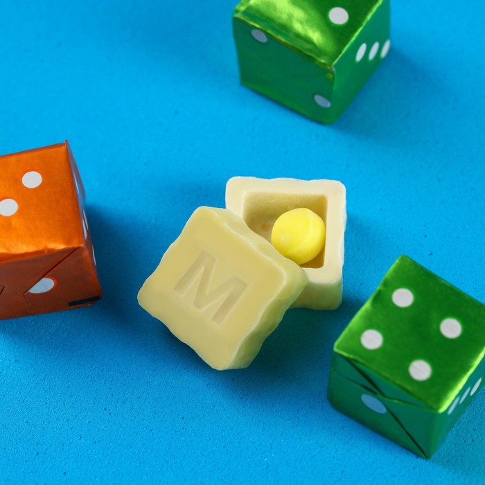 фото Жевательные резинки «кубики судьбы» в форме игрального кубика, 14 г. фабрика счастья