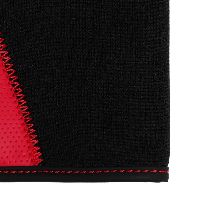 фото Чехол на руль dsv с вставками, перфорация, неопрен, black+ red, размер м