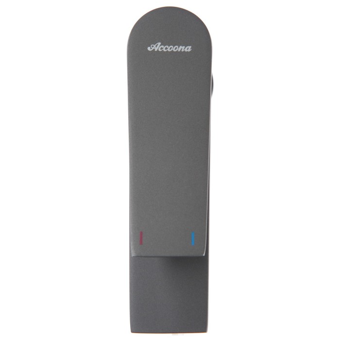 фото Смеситель для раковины accoona a90125at, однорычажный, длина излива 122 мм, графит