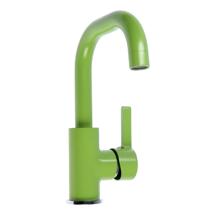 фото Смеситель для раковины accoona a9687k, однорычажный, длина излива 139 мм, зеленый