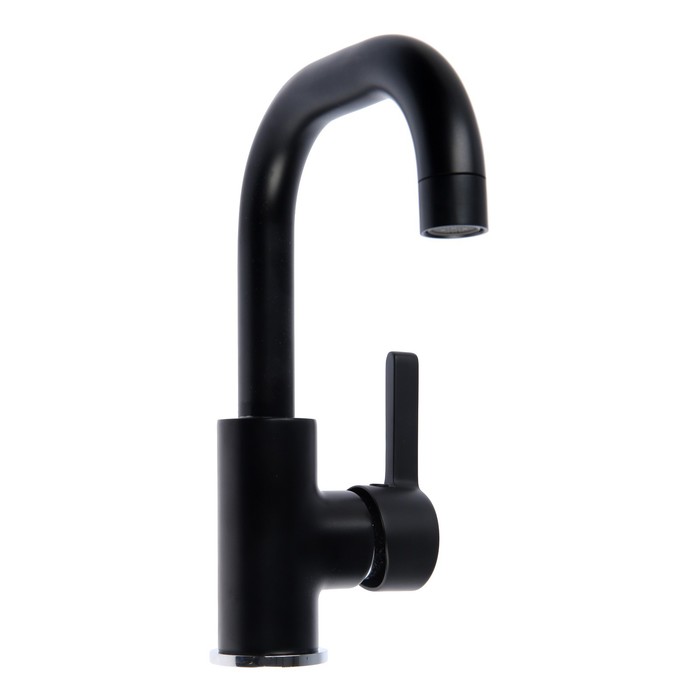 фото Смеситель для раковины accoona a9687f, однорычажный, длина излива 139 мм, черный