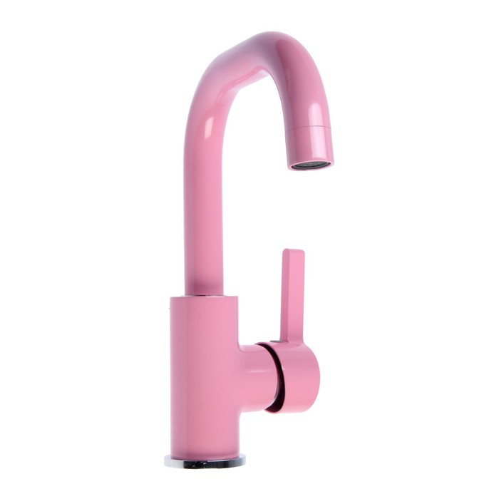 фото Смеситель для раковины accoona a9687j, однорычажный, длина излива 139 мм, розовый