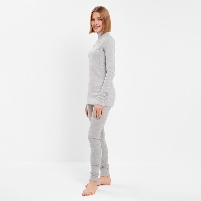 фото Термобельё женское (лонгслив, лосины) minaku цвет серый меланж, размер 48