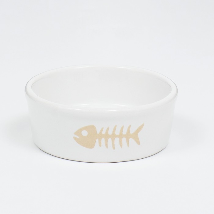 фото Миска керамическая 10 х 10 х 3,8 см, 180 мл, белая