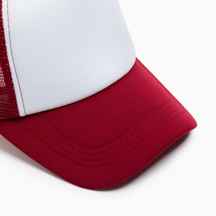 фото Бейсболка с сеткой minaku, цвет бордовый, размер 56-58