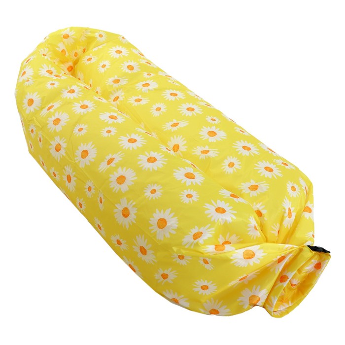 фото Надувной мешок для отдыха «ромашки» 220х80х65 см, желтый