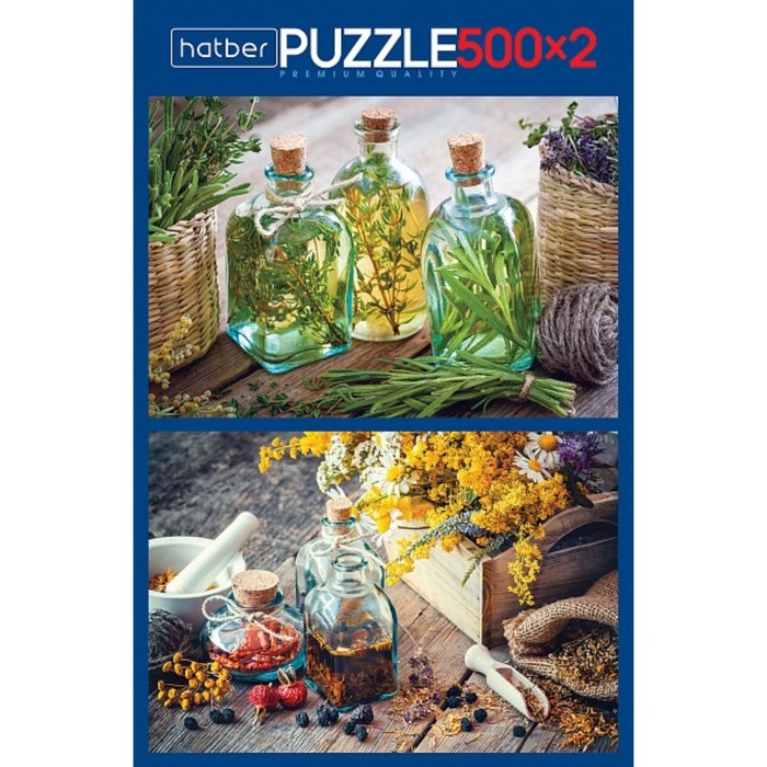 фото Пазл premium «ароматные травы», 2 картинки в 1 коробке, 500+500 элементов hatber