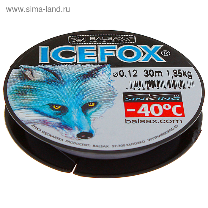 фото Леска зимняя balsax ice fox, 0,12 мм, длина 30 м
